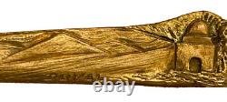 1 seal 1 pocket tray 2 Art Deco Orientalist paper knives BRONZE signed DUVAL