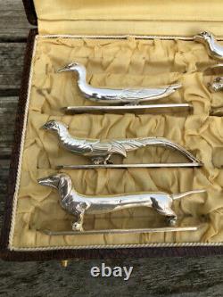 10 Animal Knife Holders In Silver Metal And Bronze Modern Animals