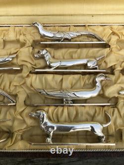 10 Animal Knife Holders In Silver Metal And Bronze Modern Animals