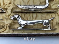 10 Animal Knife Holders In Silver Metal And Bronze Modern Animals