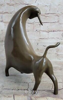 10 West Art Deco Bronze Sculpture Abstract Art Animal Bull Beef Statue
