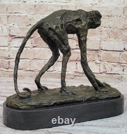 100% Genuine Bronze Wild Monkey Animal and Life Sculpture by Milo Art Deco