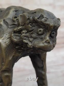 100% Genuine Bronze Wild Monkey Animal and Life Sculpture by Milo Art Deco