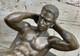 100% Solid Bronze Statue Nude Gay Man Art Deco Figurine