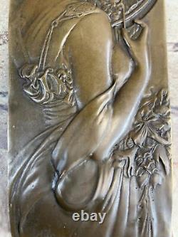 100% Solid Genuine Bronze Art Deco New Low Relief Price Trophy Collector