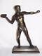 11d13 Old Statue Sculpture Bronze Patine Nude Male Athlete Art Deco 1930