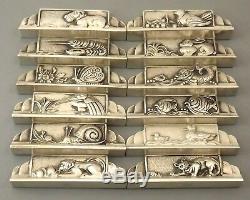 12 Doors Animal Figurative Knives In Bronze Silver Signs Gr 1930