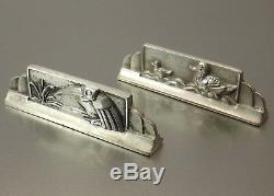 12 Doors Animal Figurative Knives In Bronze Silver Signs Gr 1930