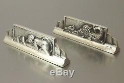 12 Doors Animal Figurative Knives In Bronze Silver Signs Gr 1930