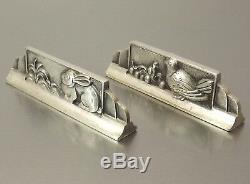 12 Doors Animal Figurative Knives In Bronze Silver Signs Gr 1930