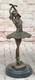 13-inch Woman Ballerina Ballet Bronze Sculpture Statue Young Girl Art Deco