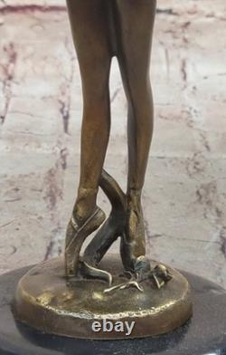 13-Inch Woman Ballerina Ballet Bronze Sculpture Statue Young Girl Art Deco