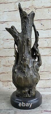 14.5 West Art Deco Pure Bronze Europe Woman Girl Fair Maiden Sculpture