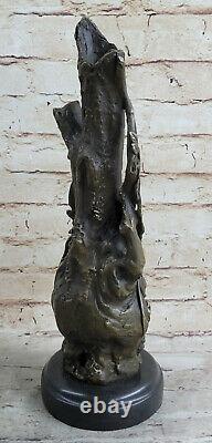 14.5 West Art Deco Pure Bronze Europe Woman Girl Fair Maiden Sculpture