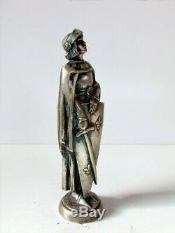 1915 Real Del Sarte Automobile Hood Ornament Mascot Mascot Because Bronze Art Deco