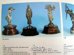 1915 Real Del Sarte Automobile Hood Ornament Mascot Mascot Because Bronze Art Deco