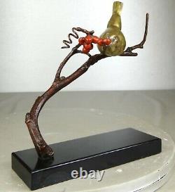 1920/1930 Av. Becquerel Rare Statue Sculpture Animaliere Art Deco Bronze Bird