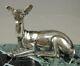 1920/1930 G. Lavrov Statue Sculpture Animaliere Art Deco Bronze Argente Biche