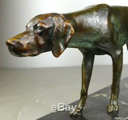 1920/1930 Max Le Verrier Rare Statue Sculpture Art Deco Bronze Animal Dog