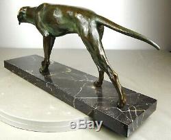 1920/1930 Max Le Verrier Rare Statue Sculpture Art Deco Bronze Animal Dog