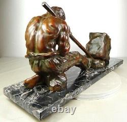 1920/1930 Santi Ugo Cipriani Grnd Statue Sculpture Art Deco Bronze Male Athlete