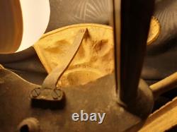 1920 Art Deco Chandelier Mount P. GILLES in Gilded Bronze (Tulip Wall Lamp)