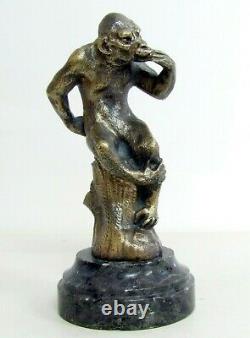 1920 Car Mascot Monkey By Mady Because Mascot Hood Ornament Bronze Art Deco