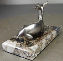 1920s/1930s Georges Lavroff Art Deco Bronze Doe Sculpture
