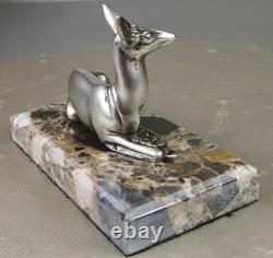 1920s/1930s Georges Lavroff Art Deco Bronze Doe Sculpture