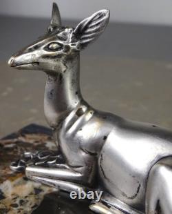 1920s/1930s Georges Lavroff Art Deco Bronze Doe Sculpture