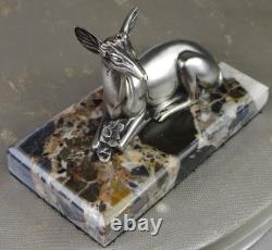 1920s/1930s Georges Lavroff Art Deco Bronze Doe Sculpture