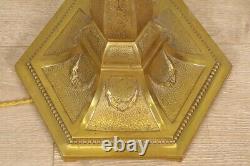 1930 Gold Bronze Floor Lamp Art-deco