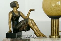 1930 Limousin Art Deco Nightlight Lamp