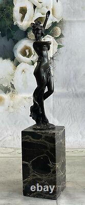 1930s Art Deco Bronze Metal Statue Chair Dancer Original Milo Figure Woman