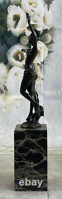 1930s Art Deco Bronze Metal Statue Chair Dancer Original Milo Figure Woman