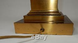 1950/70 Maison Charles Pair Of Brass Lamps Signed Coryntian Columns