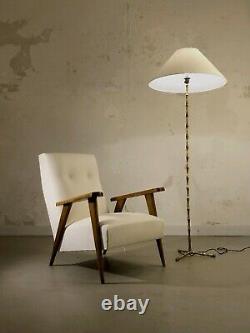 1950 Maison Bagues Lampadaire Bambou Art-deco Neo-classical Shabby-chic Adnet