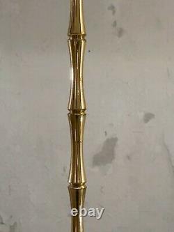 1950 Maison Bagues Lampadaire Bambou Art-deco Neo-classical Shabby-chic Adnet