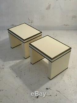 1970 Jansen Night Tables Art Deco Modernistic Shabby-chic Jc Dupré-lafon Mahey Pergay