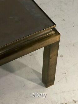 1970 Maison Jansen Coffee Table Art Deco Bronze Neo-classical Shabby-chic