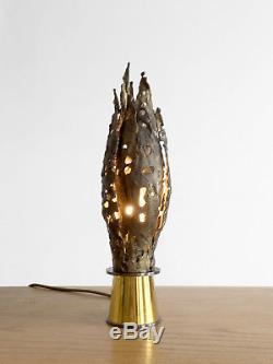 1970 Sculpture Lamp Art-deco Modernist Brutalist Shabby-chic