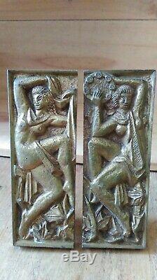 2 Beautiful Art Deco Bronze Handles Of Furniture By Maurice Jallot