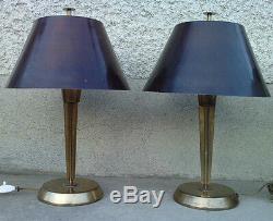 2 Lamps Design Art Deco Bronze Lampshade Genet Michon Lamp Hans Bergström