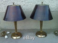 2 Lamps Design Art Deco Bronze Lampshade Genet Michon Lamp Hans Bergström