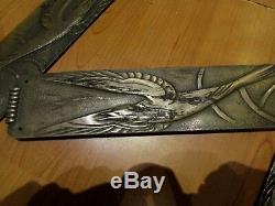2 Pairs Of Plates Of Cleanliness Period Art Deco 1930 In Silvered Bronze Birds