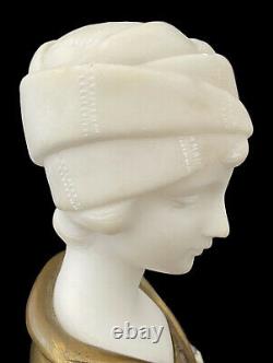 A. Trefoloni Bust In Carrara Marble And Bronze Golden Boy Art Deco