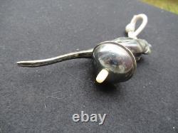 ANTIQUE BEDROOM LAMP ELECTRIC SWITCH BRONZE SILVERED ART DECO PARROT