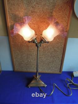 ANTIQUE BRONZE ART DECO LAMP 1930