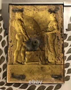 ART DECO BRONZE PLAQUE MEDAL ROTY DIMENSIONS 105 X 145 mm