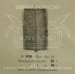 Adolphe Bloch/Jean Gauthier Large Art Deco Chandelier in Bronze and Molded Pressed Glass